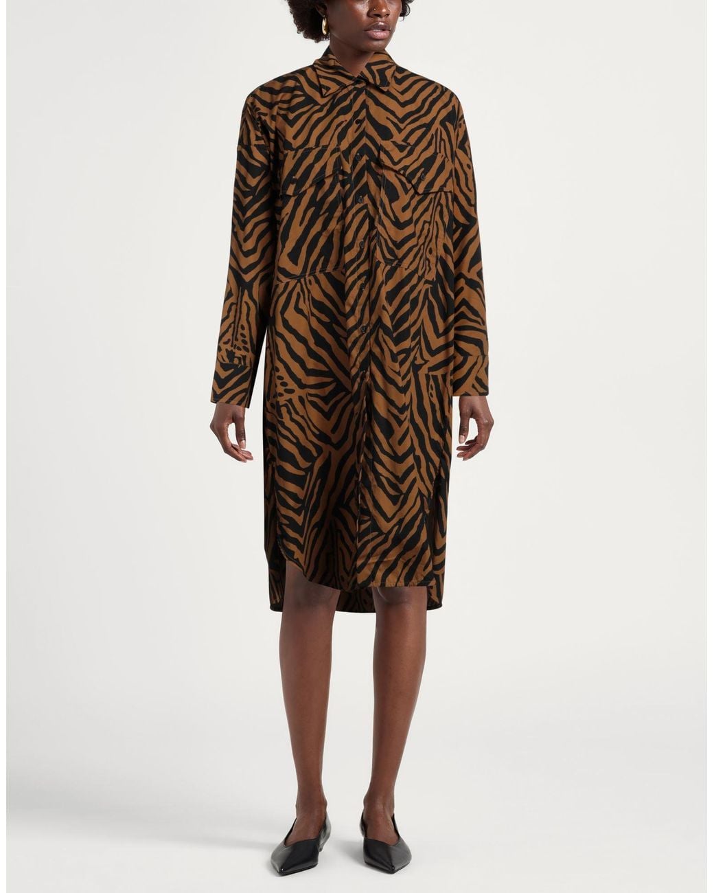 Robe midi Fisico en coloris Brown