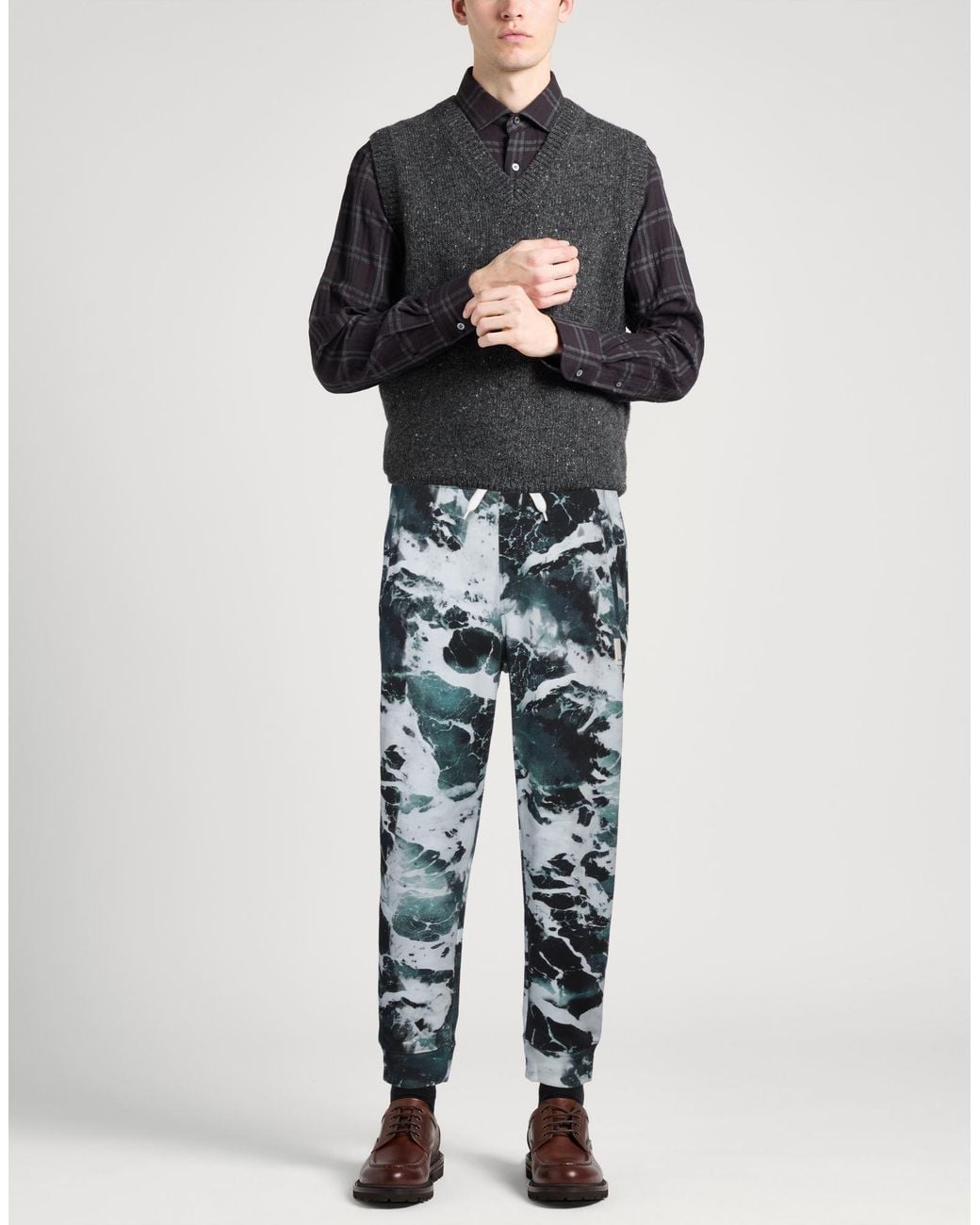 Emporio Armani Blue Pants Cotton for men