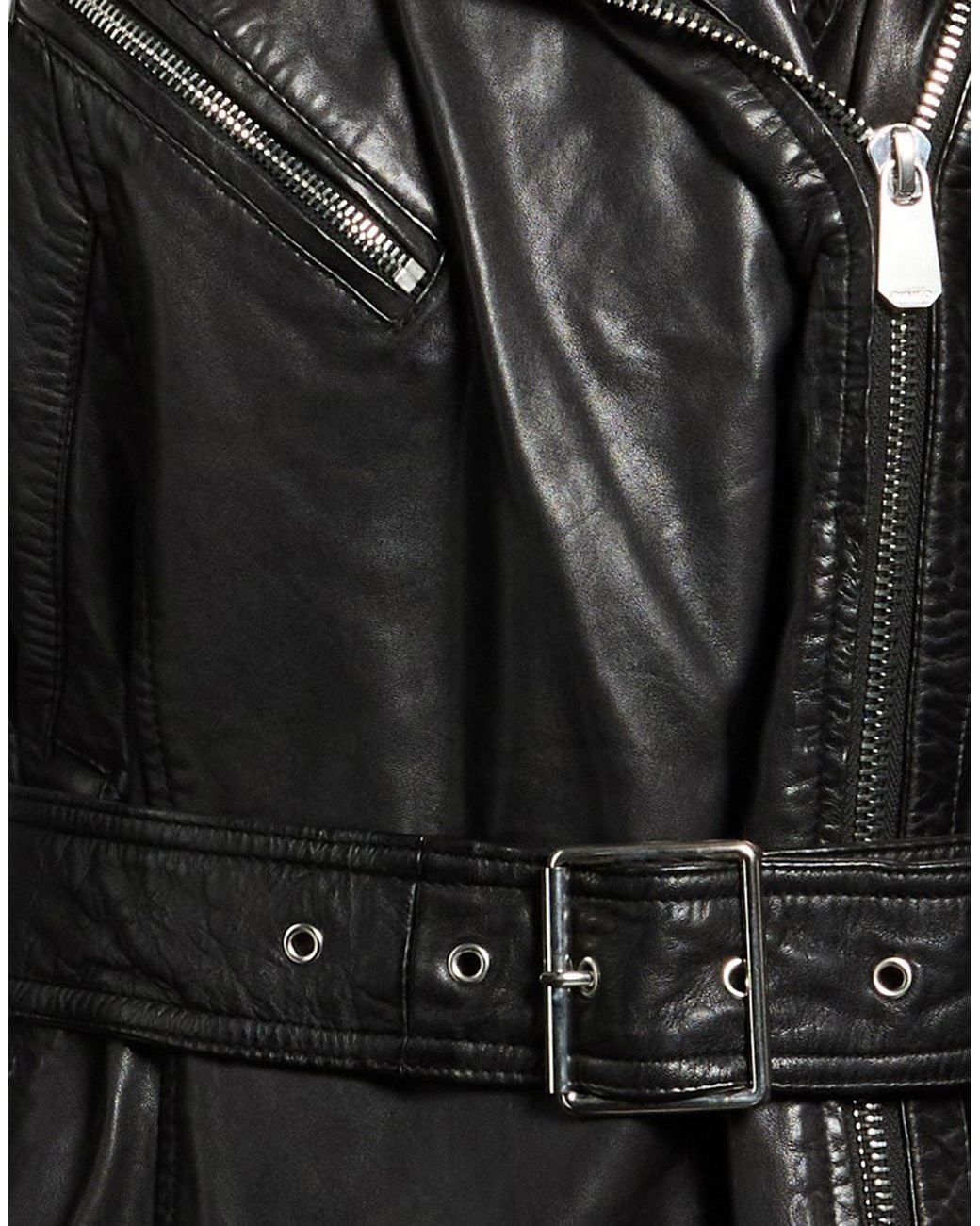 Pinko Black Jacket Sheepskin
