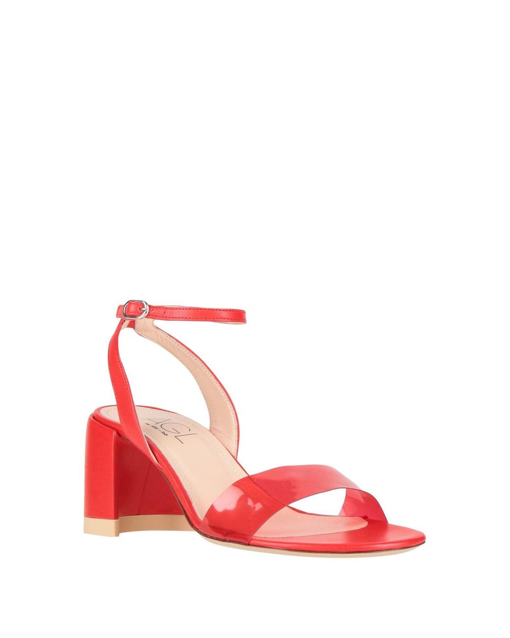 Agl Attilio Giusti Leombruni Red Sandals Leather, Plastic
