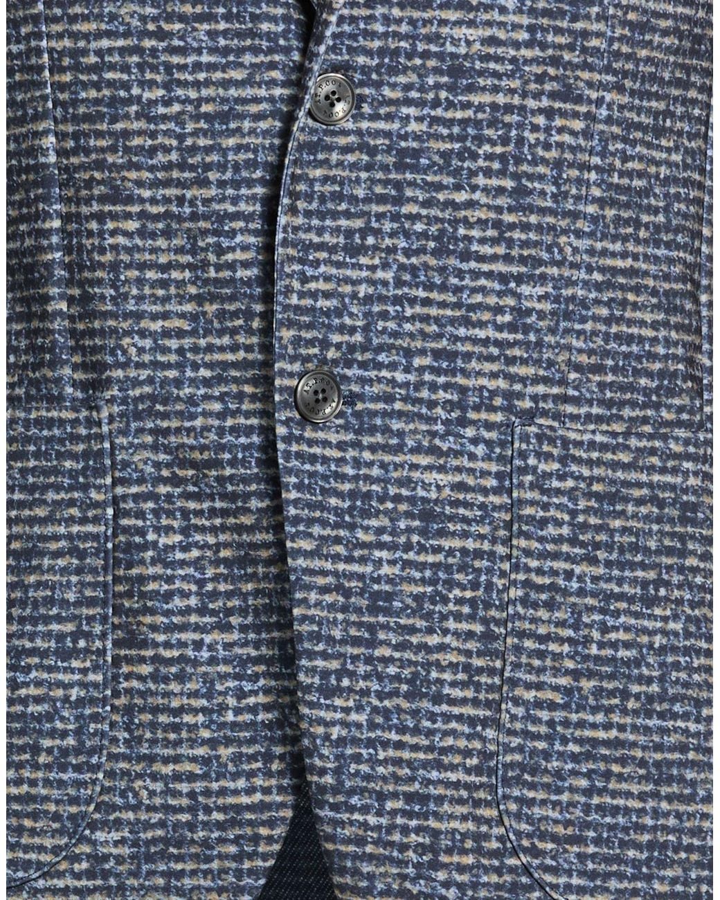 AT.P.CO Blue Midnight Blazer Polyester, Elastane for men