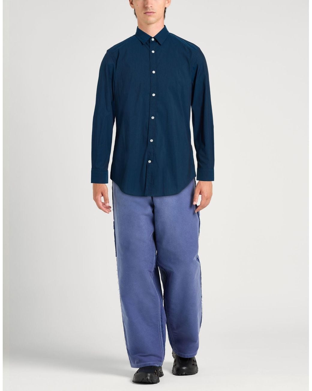 Camisa Grifoni de hombre de color Blue