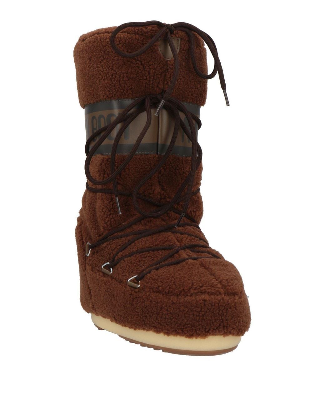 Moon Boot Brown Boot Textile Fibers, Synthetic Material