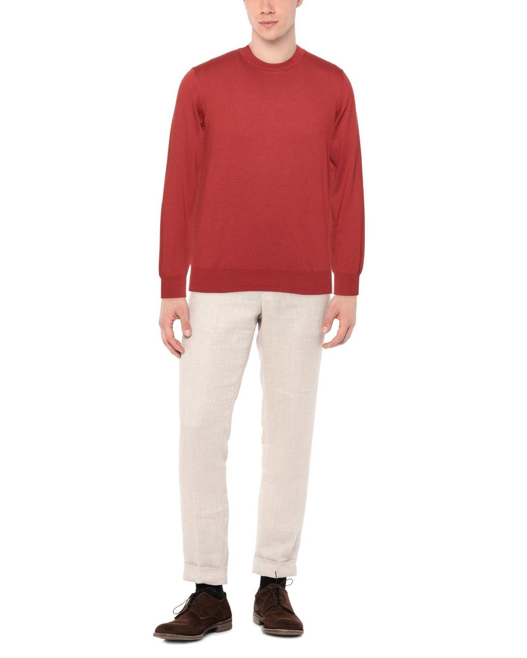 Moorer Red Sweater Cotton, Silk, Cashmere for men