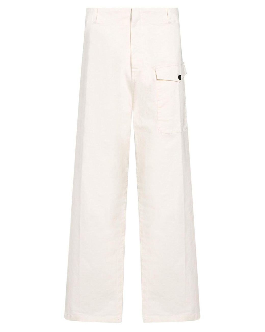 Department 5 White Pants Cotton, Elastane