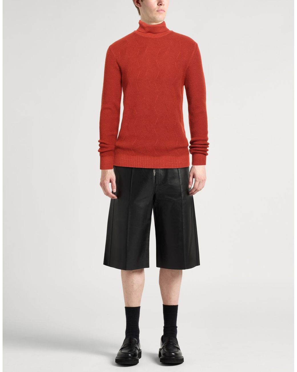Moorer Red Turtleneck for men