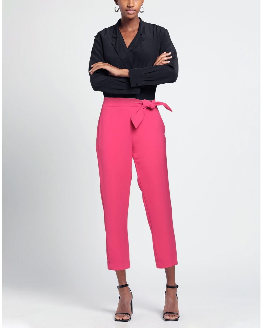 Clips More Pink Fuchsia Pants Polyester, Elastane