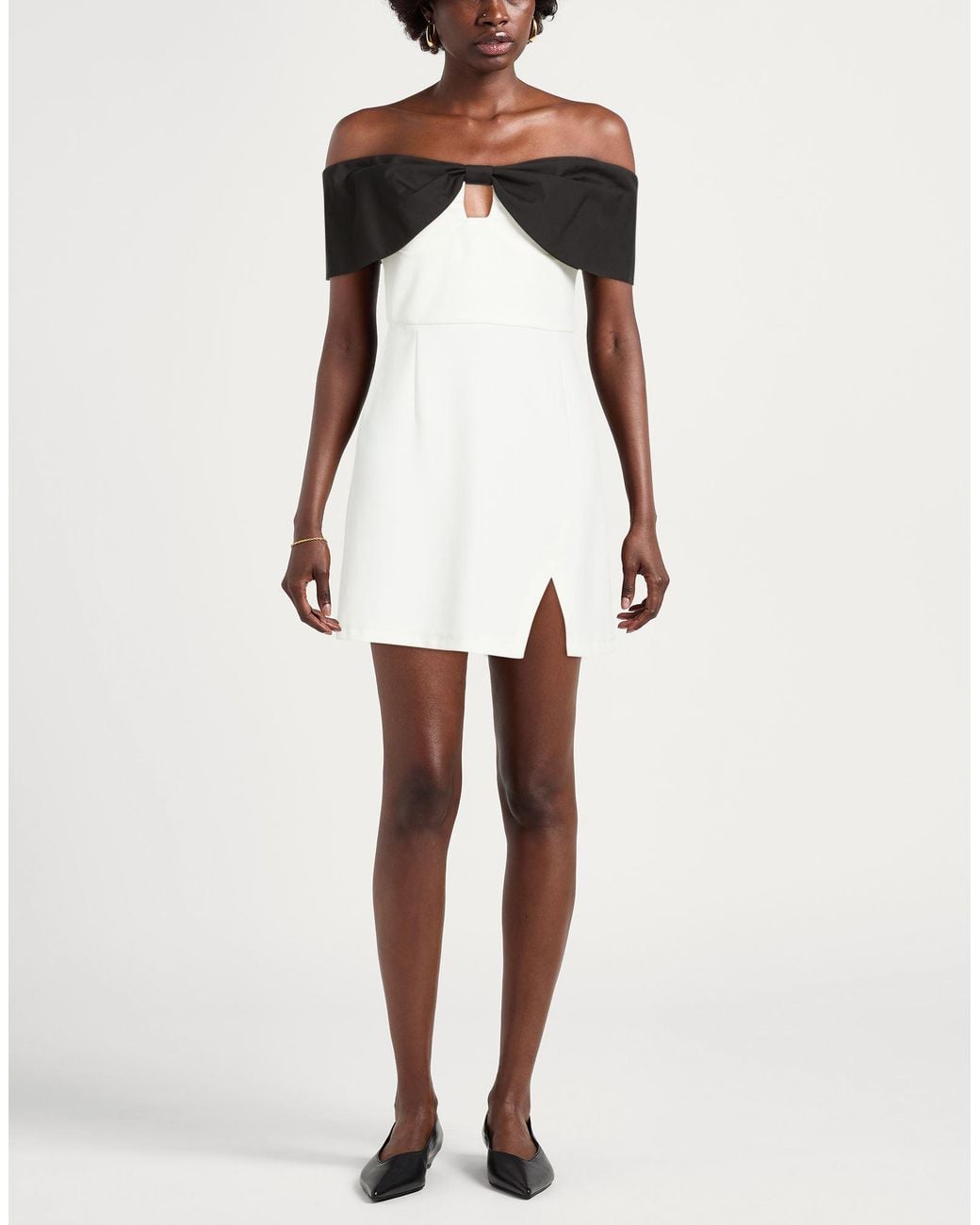 Imperial Black Mini Dress Polyester, Elastane, Cotton, Polyamide