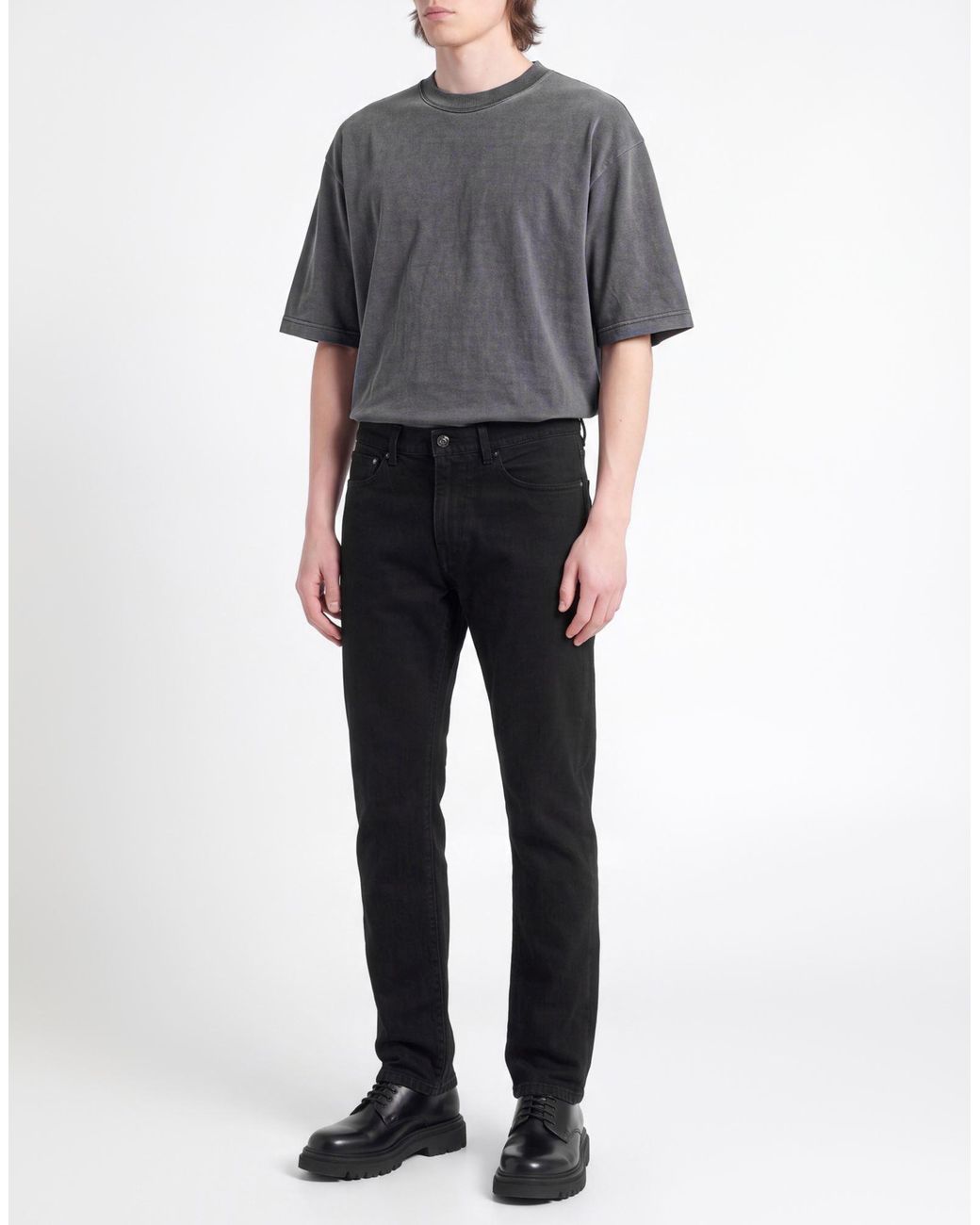 Tela Genova Black Jeans Organic Cotton, Polyester, Elastane for men