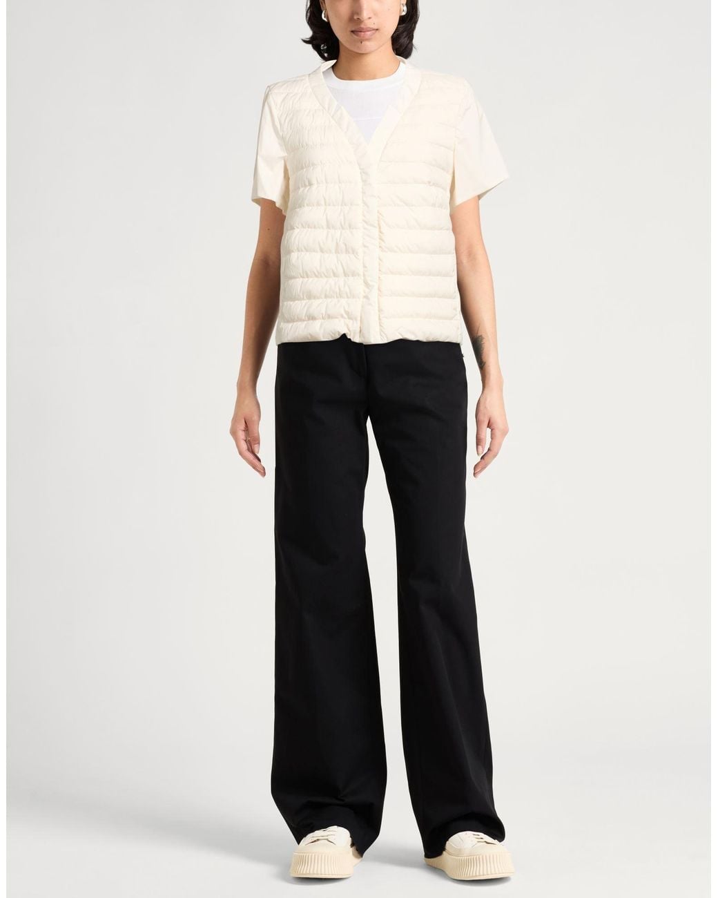Herno White Ivory Puffer Polyamide