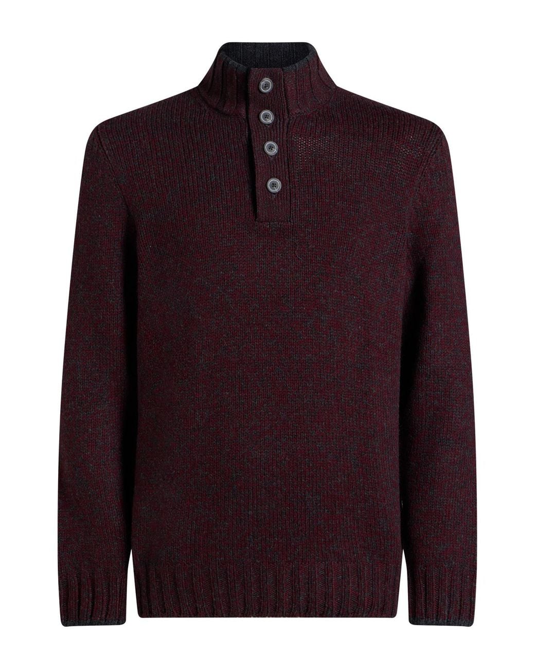 Gran Sasso Red Burgundy Sweater Virgin Wool for men