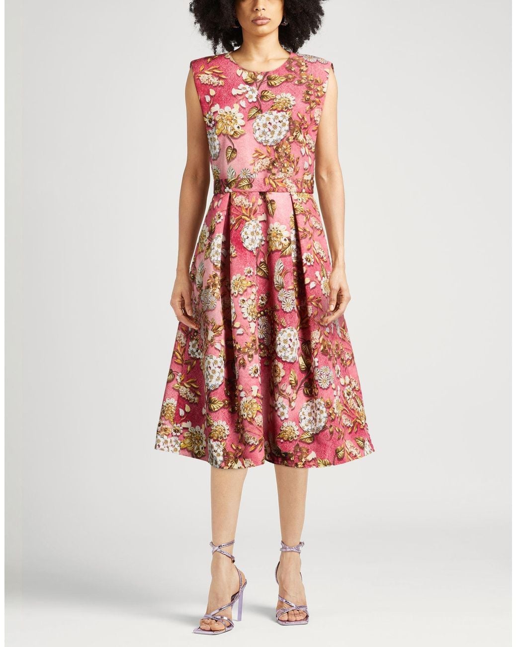 Mary Katrantzou Red Midi Dress Polyamide