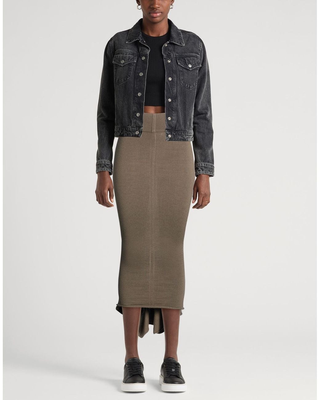 Rick Owens Brown Midi Skirts