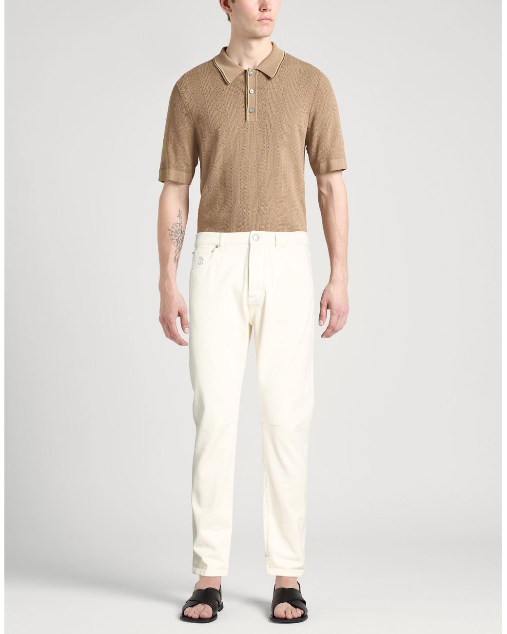 Brunello Cucinelli White Jeans for men