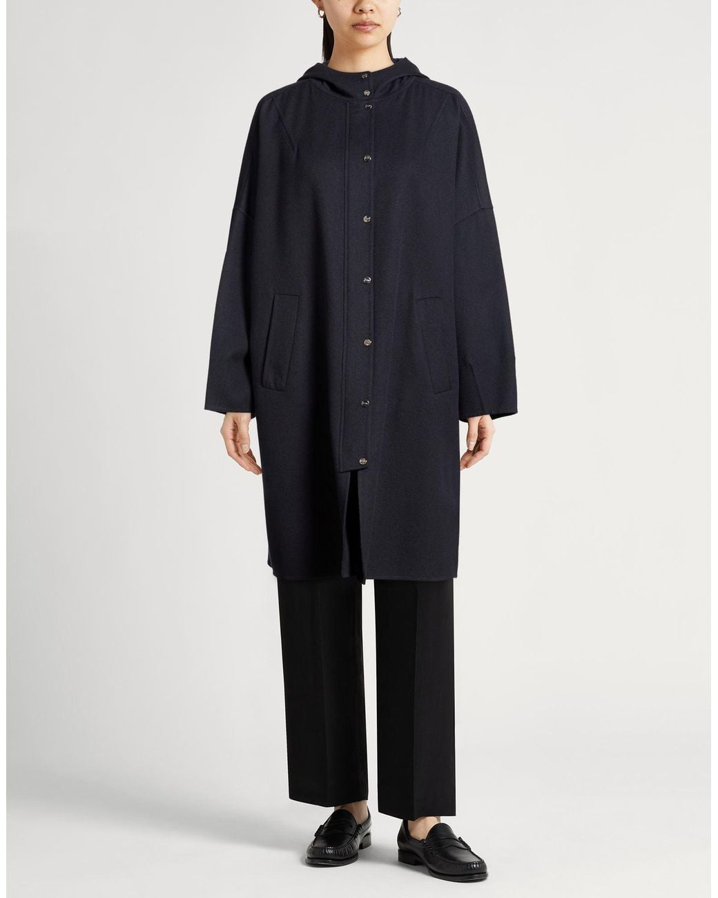 Herno Blue Overcoat & Trench Coat