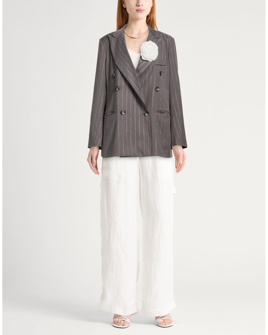 WEILI ZHENG Gray Blazers