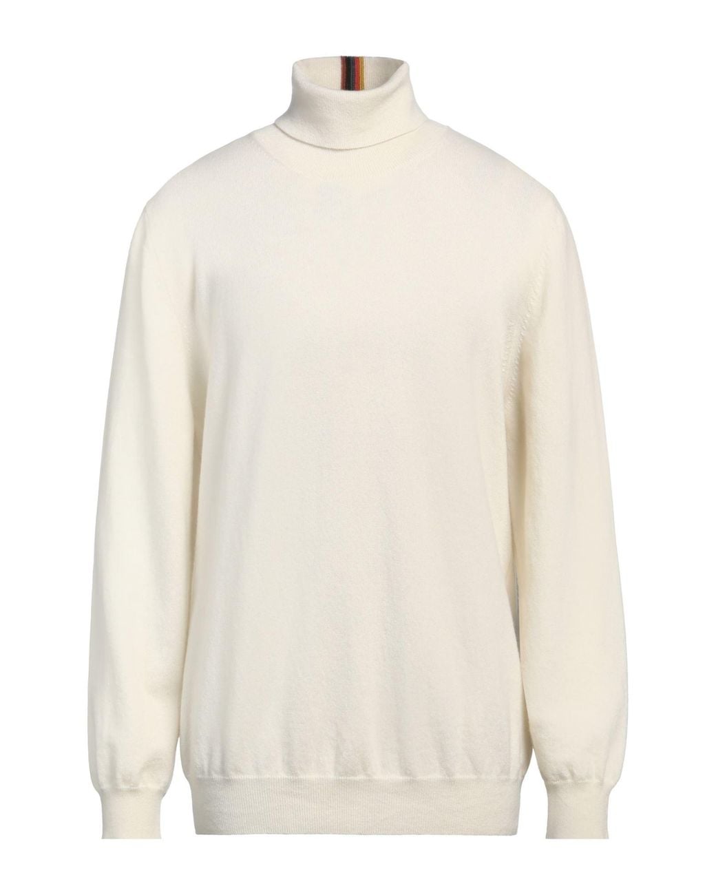 Paul Smith White Ivory Turtleneck Cashmere for men