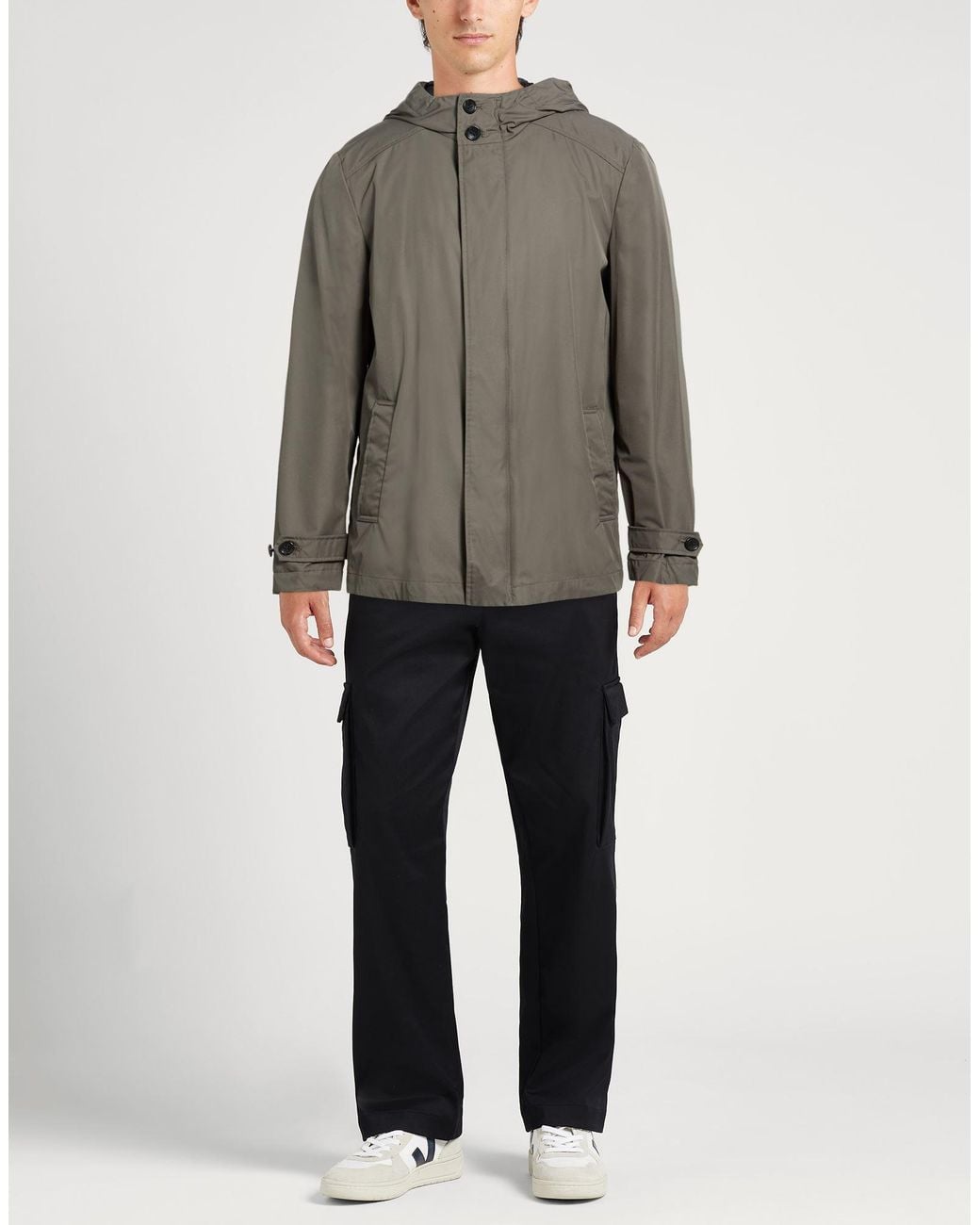 Geox Gray Overcoat & Trench Coat for men