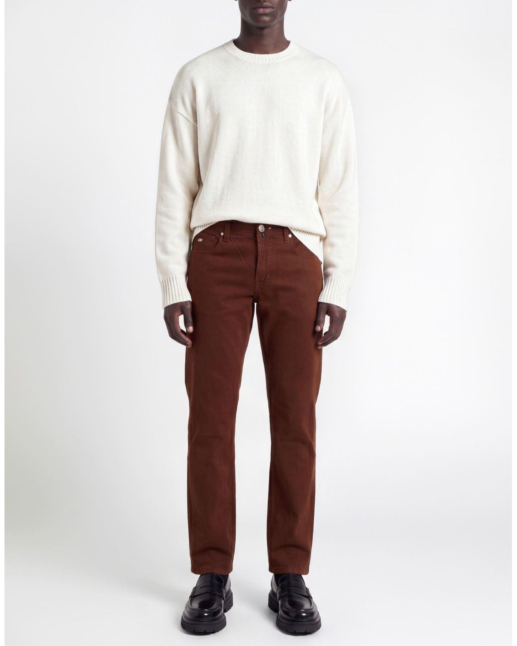 Tramarossa Brown Pants Cotton, Elastane for men