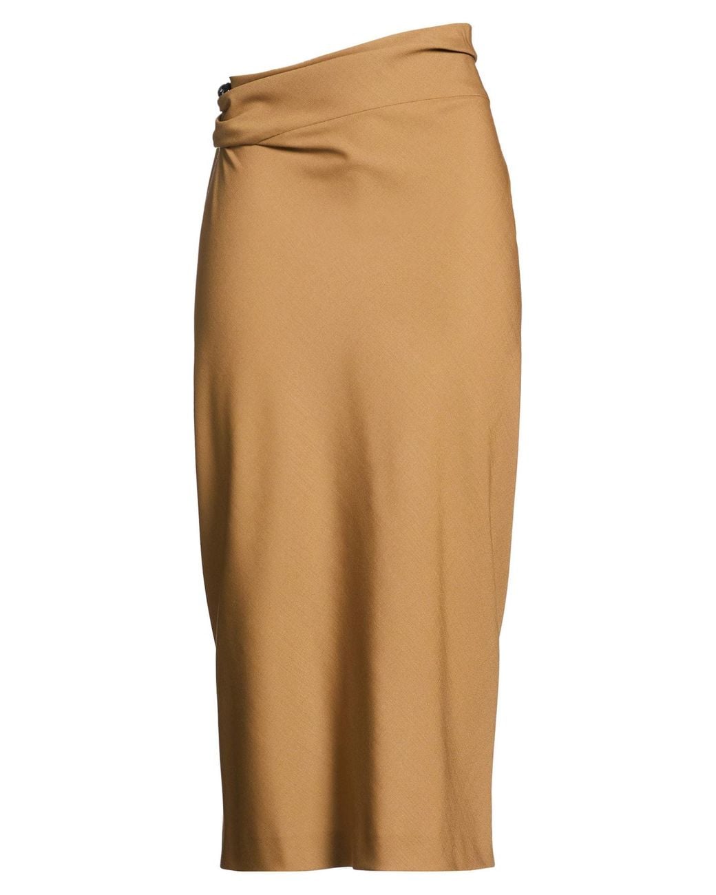 Alberta Ferretti Natural Maxi Skirt Polyester, Wool, Elastane
