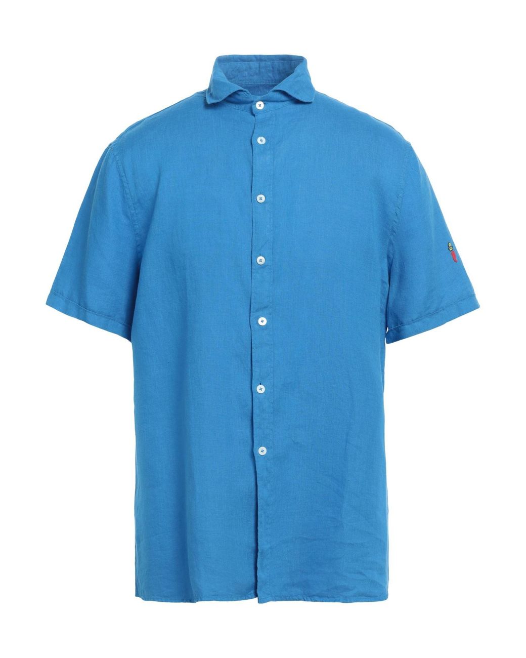 Cooperativa Pescatori Posillipo Blue Shirt for men