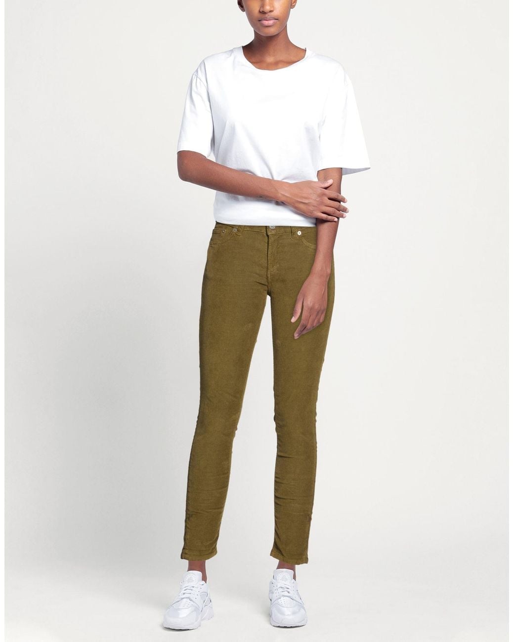 Dondup Green Pants Cotton, Lyocell, Elastane
