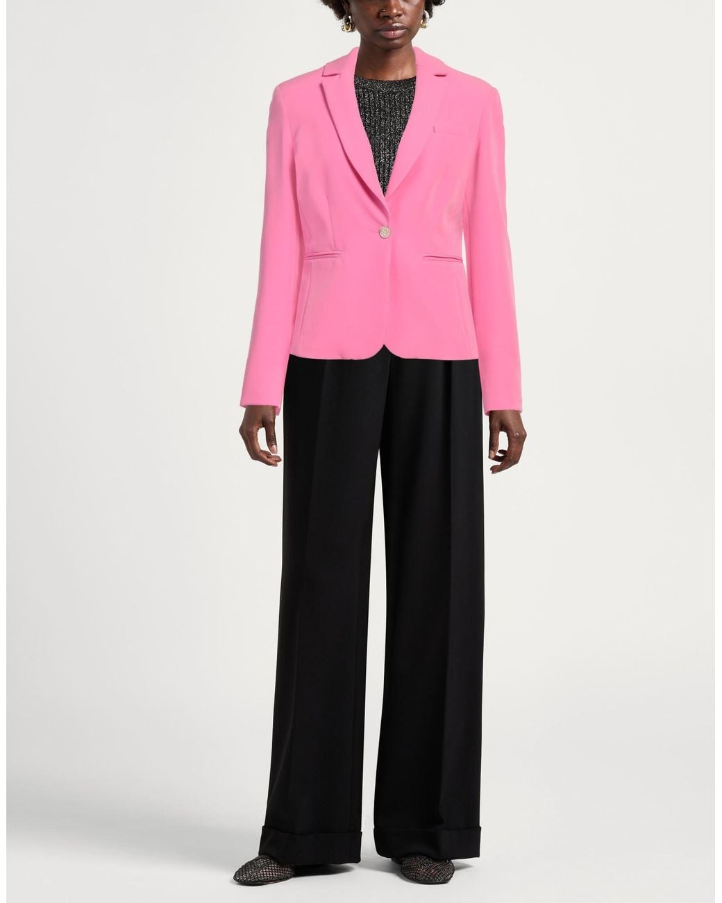 Liu Jo Pink Blazer Polyester, Elastane