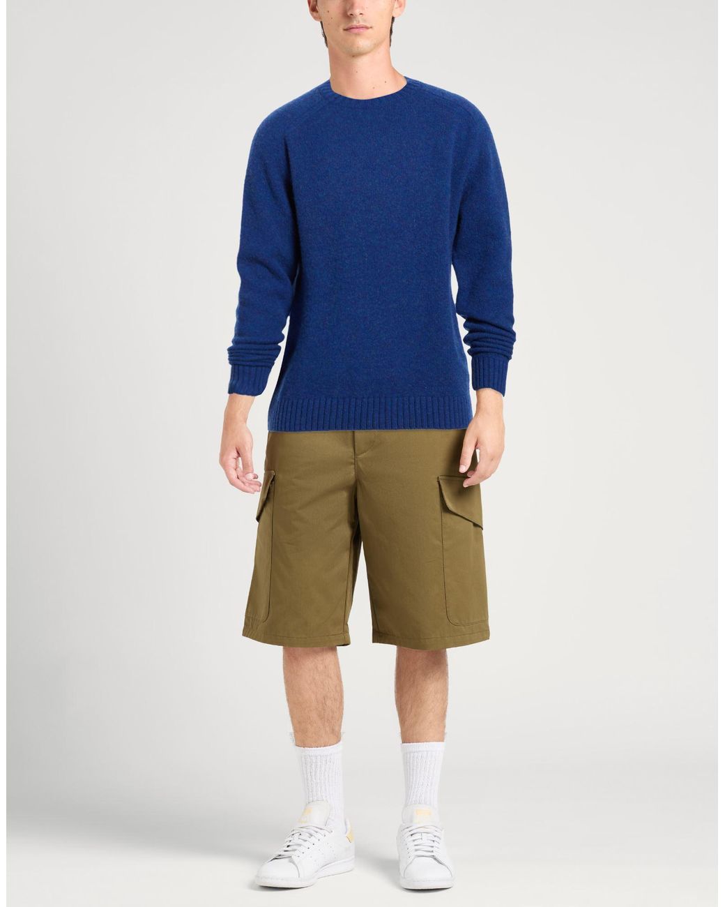 Messagerie Blue Sweater Virgin Wool for men