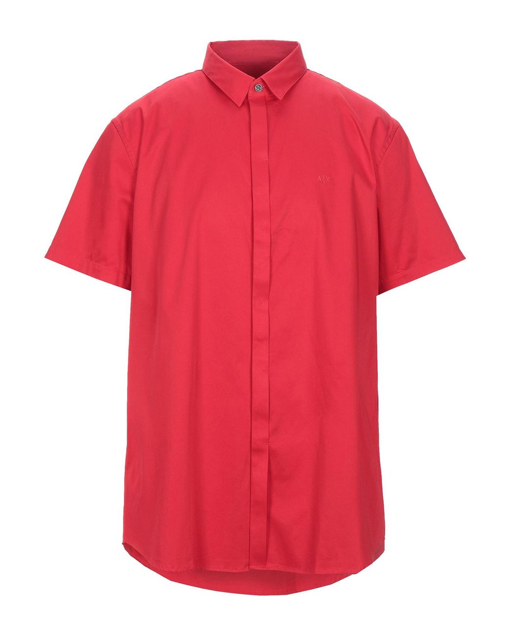 Armani Exchange Cotton Shirt in Red for Men Lyst