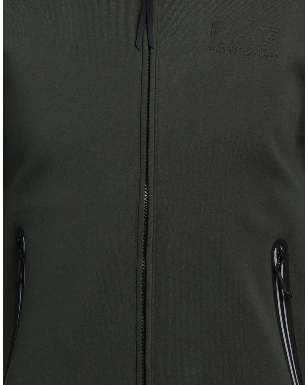 EA7 Green Sweatshirt Cotton, Polyester, Elastane for men