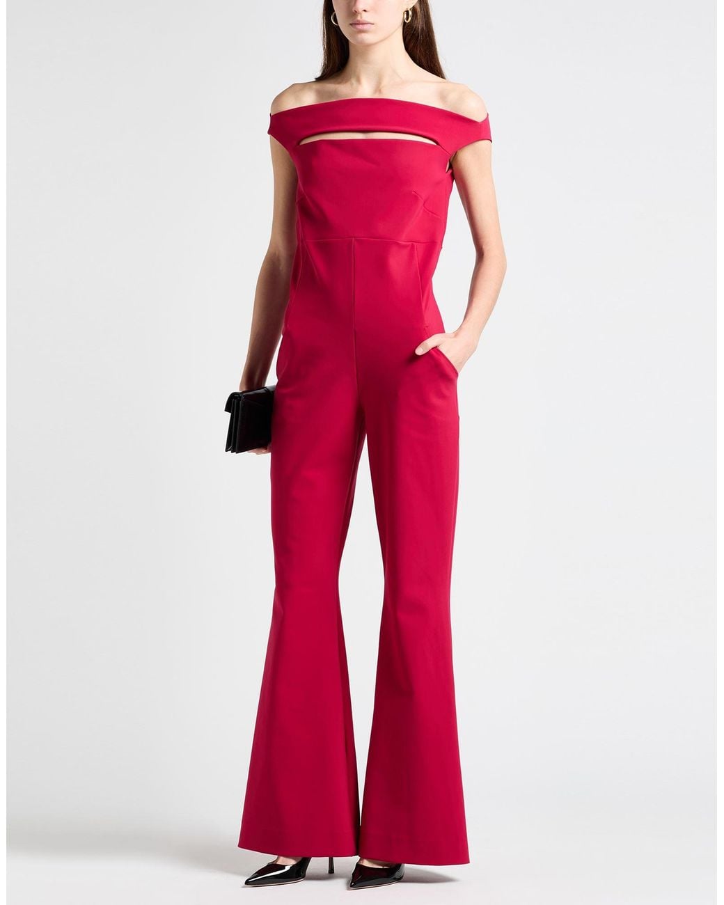 La Petite Robe Di Chiara Boni Red Garnet Jumpsuit Polyamide, Elastane