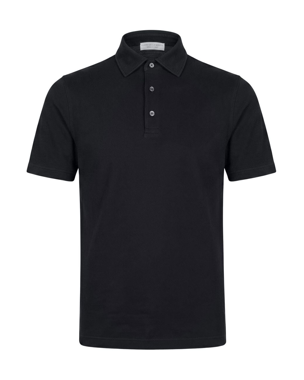 FILIPPO DE LAURENTIIS Black Polo Shirt Cotton for men