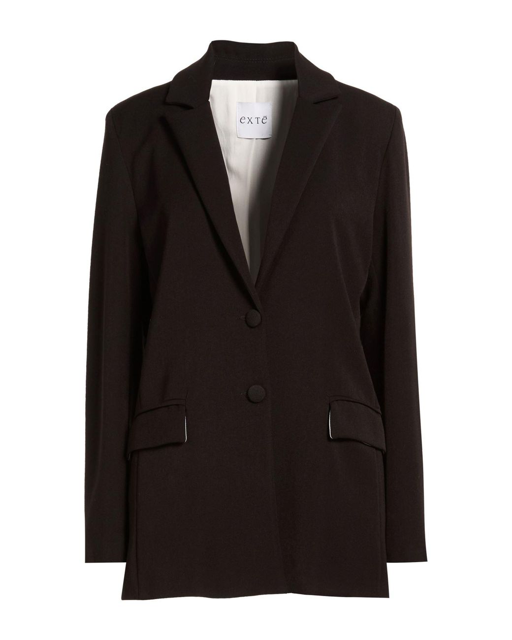 Exte Black Blazer Viscose, Nylon, Elastic Fibres