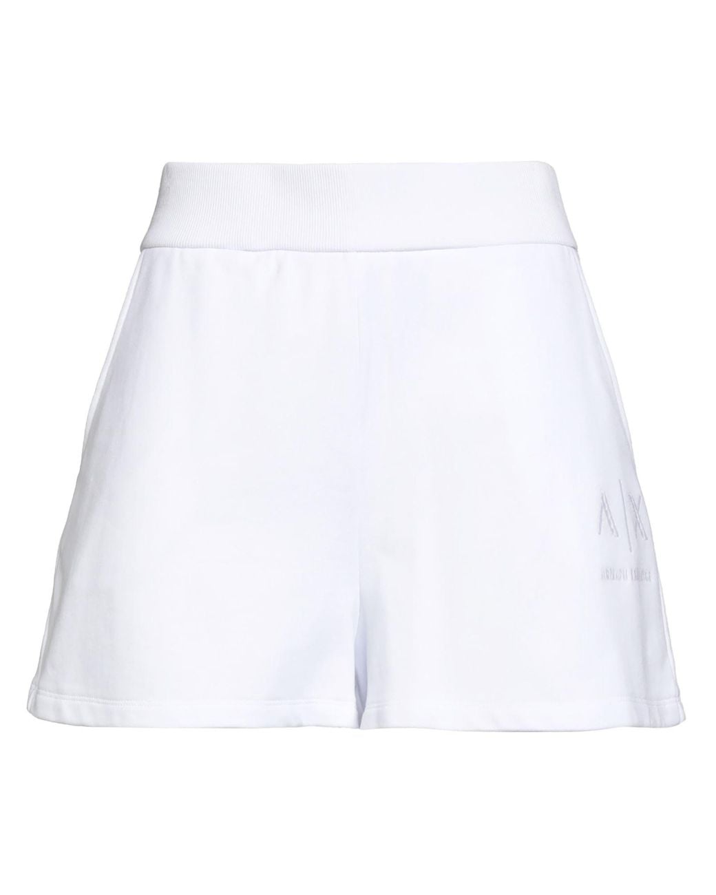 ARMANI EXCHANGE White Shorts & Bermuda Shorts Cotton, Elastane