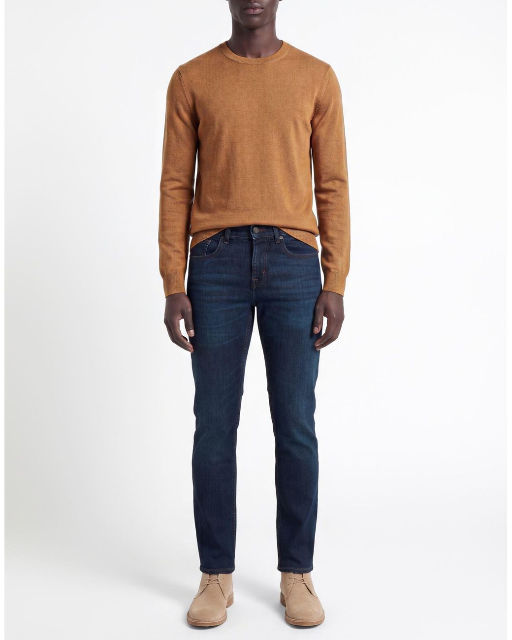 7 For All Mankind Blue Jeans Cotton, Polyester, Elastane for men