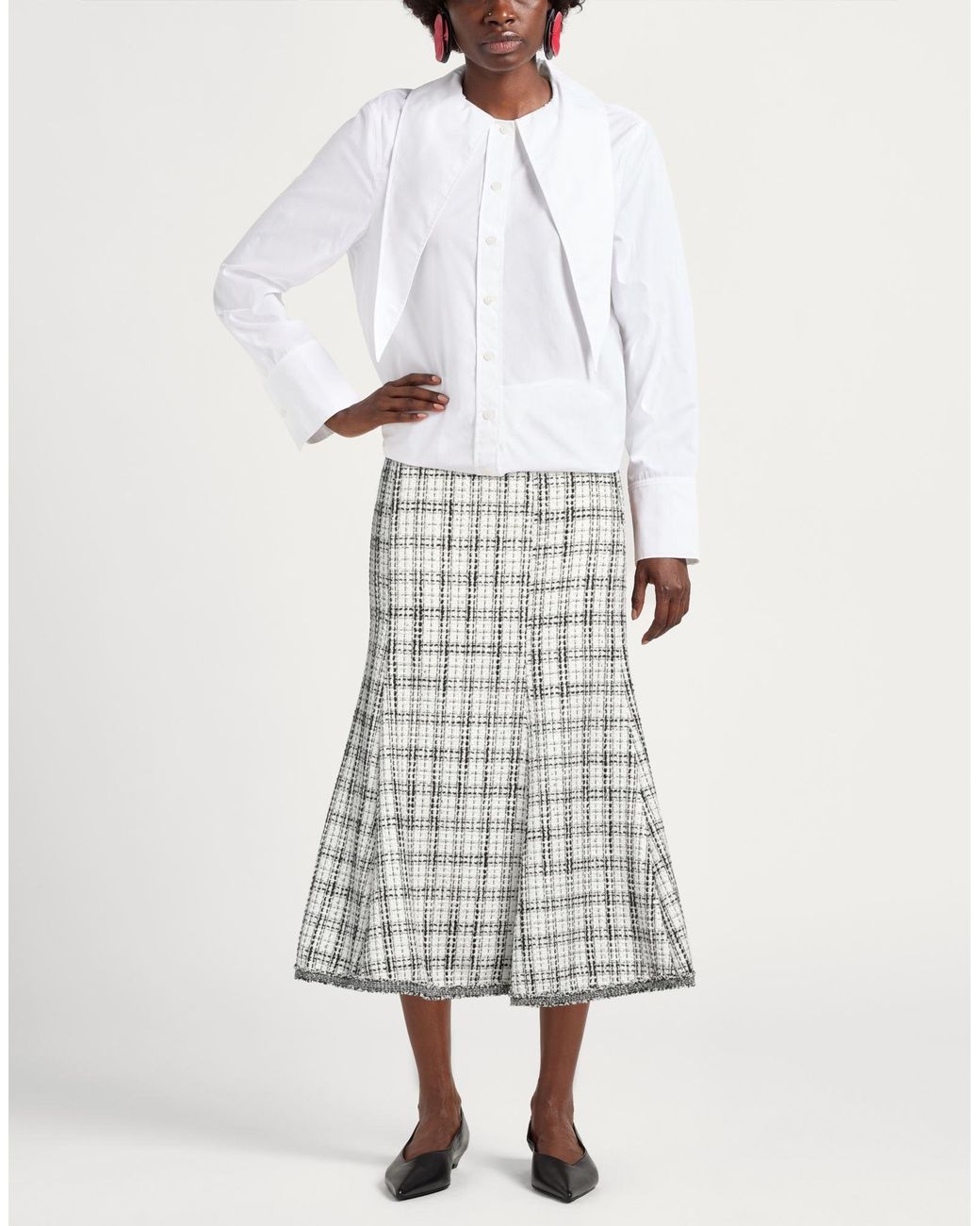 Dixie White Midi Skirt