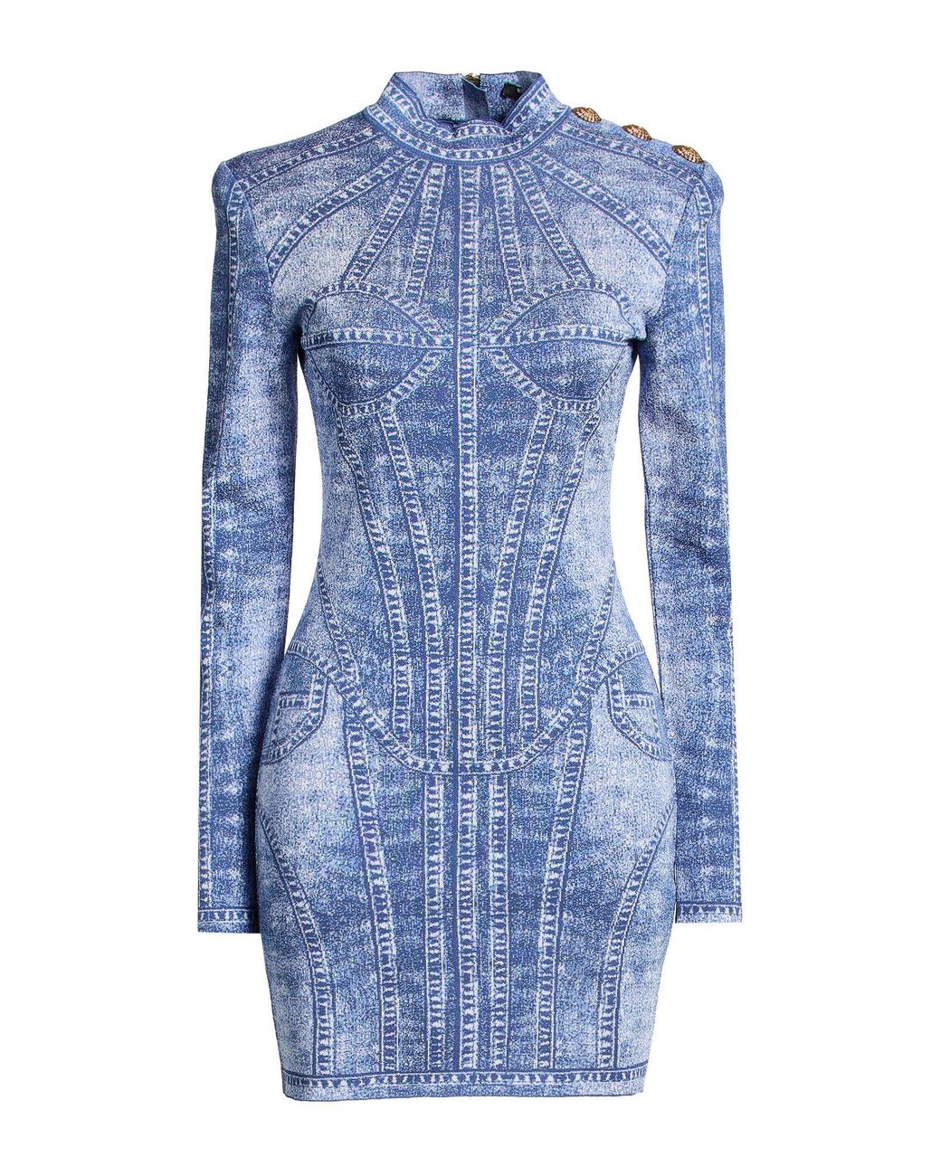 Balmain Blue Mini Dress