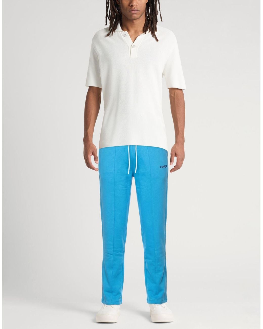 Berna Blue Azure Pants Cotton for men