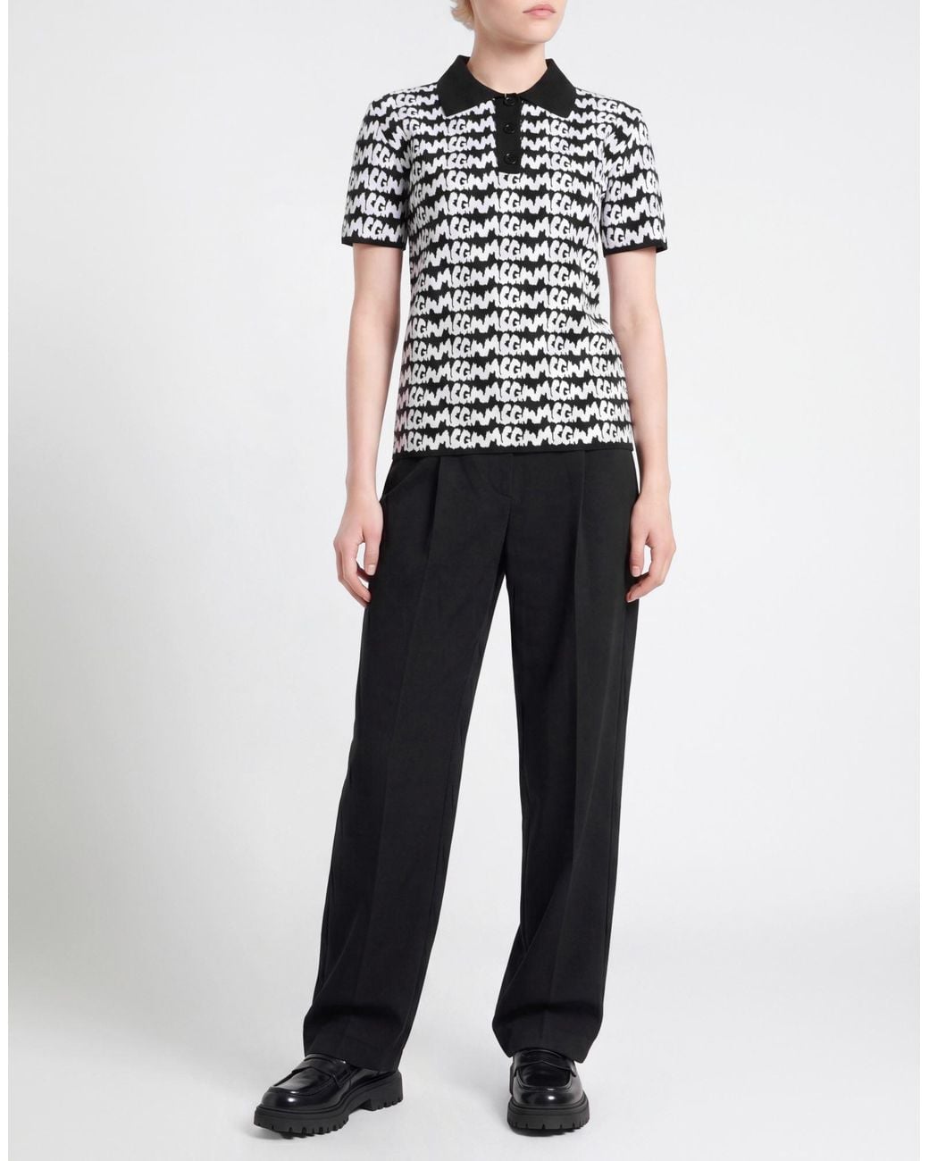 MSGM Black Polo Shirt