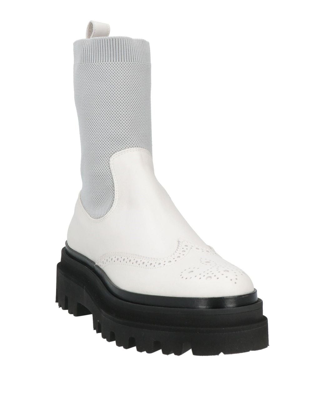 Eleventy White Ankle Boots