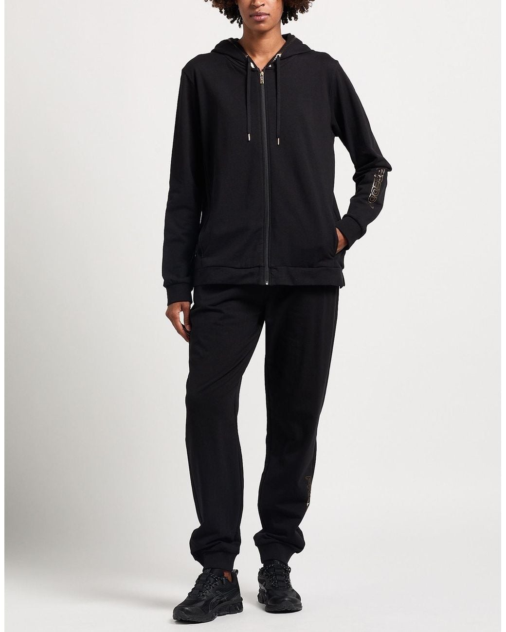Freddy Black Tracksuit Cotton, Elastane