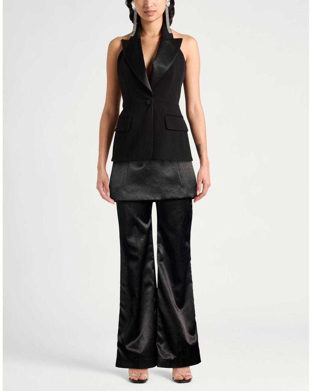 A.W.A.K.E. MODE Black Pants Acetate