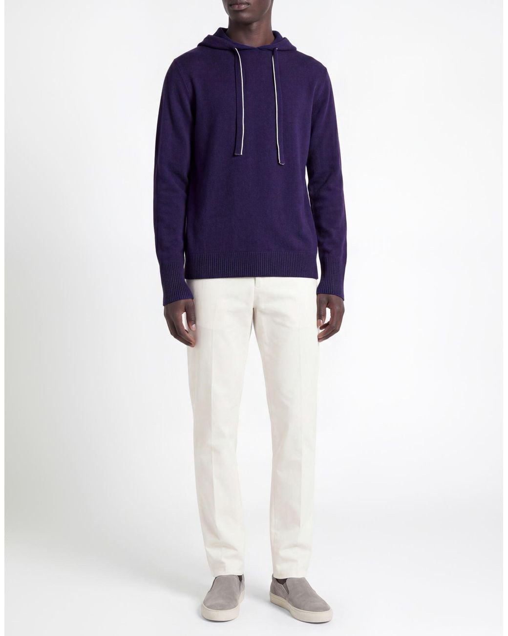 Alpha Studio Blue Sweater Geelong Wool for men