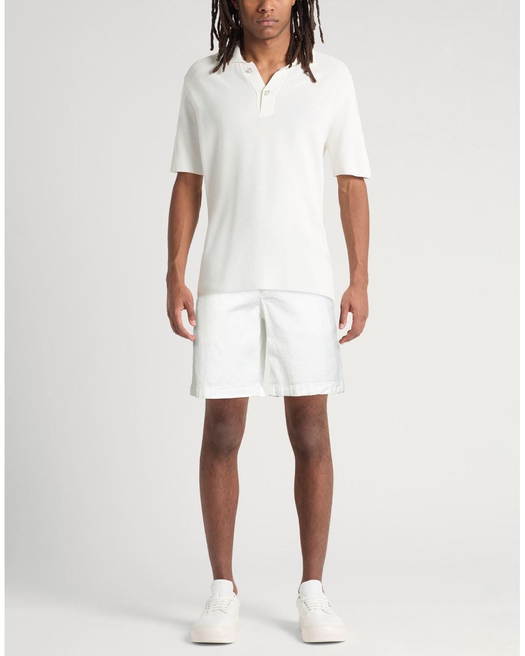 Theory White Shorts & Bermuda Shorts Cotton, Elastane for men