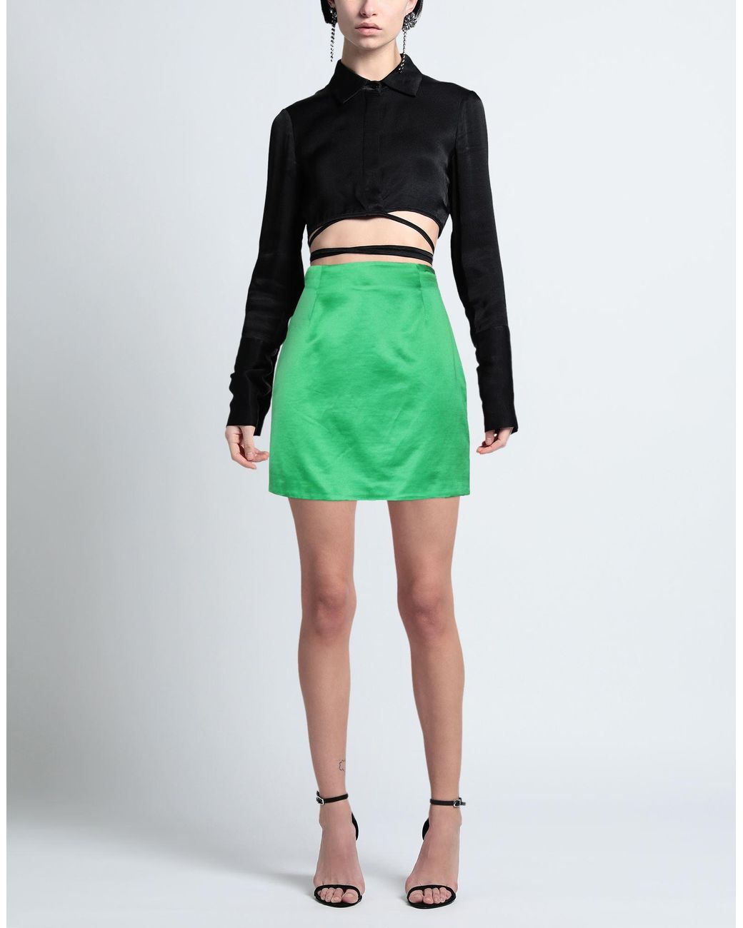 MVP WARDROBE Green Mini Skirt