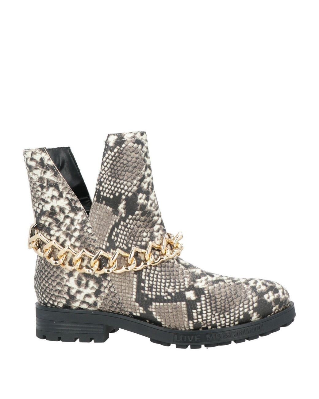 Love Moschino Gray Ankle Boots
