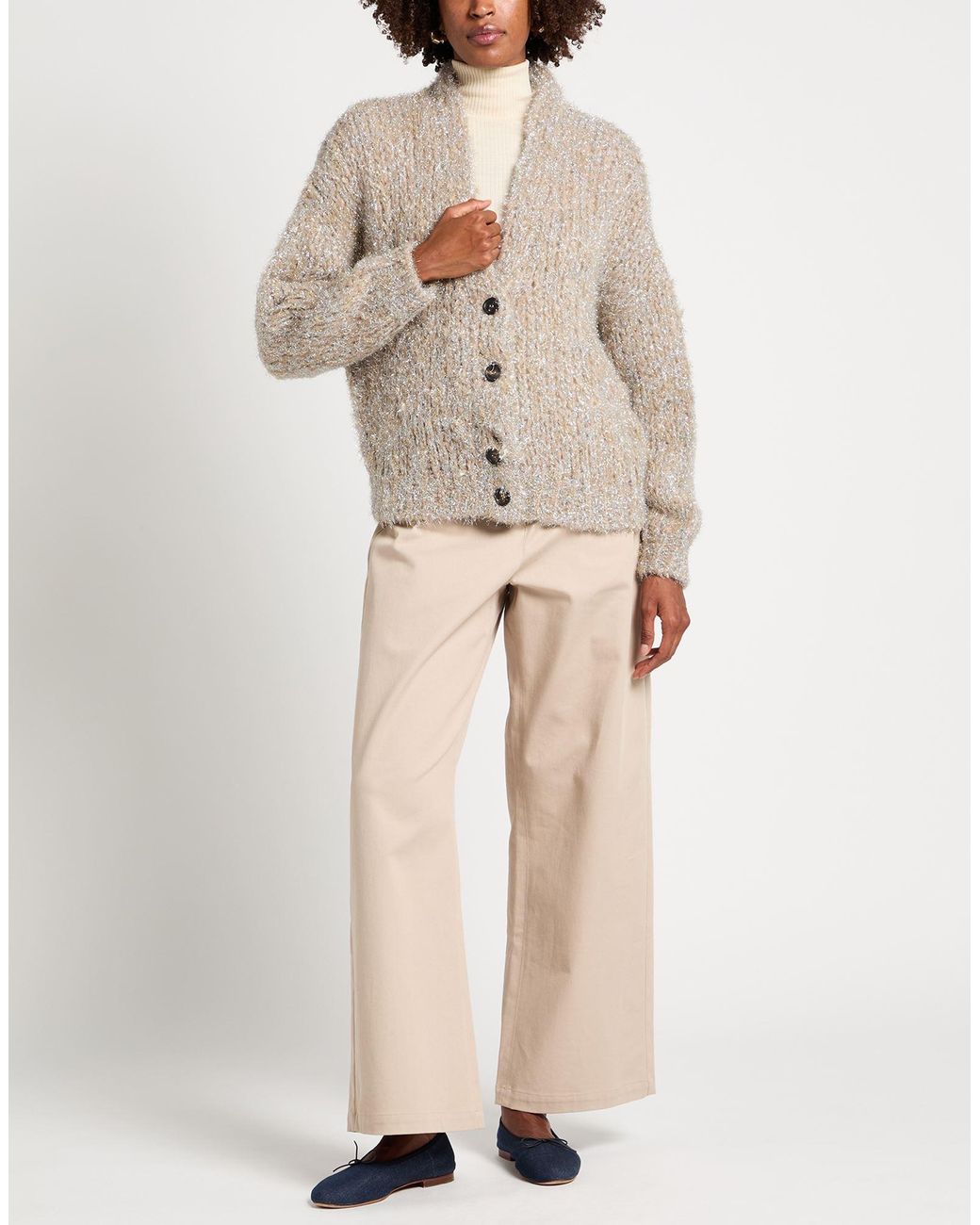 Brunello Cucinelli Brown Cardigan Mohair Wool, Polyamide, Metallic Fiber, Wool
