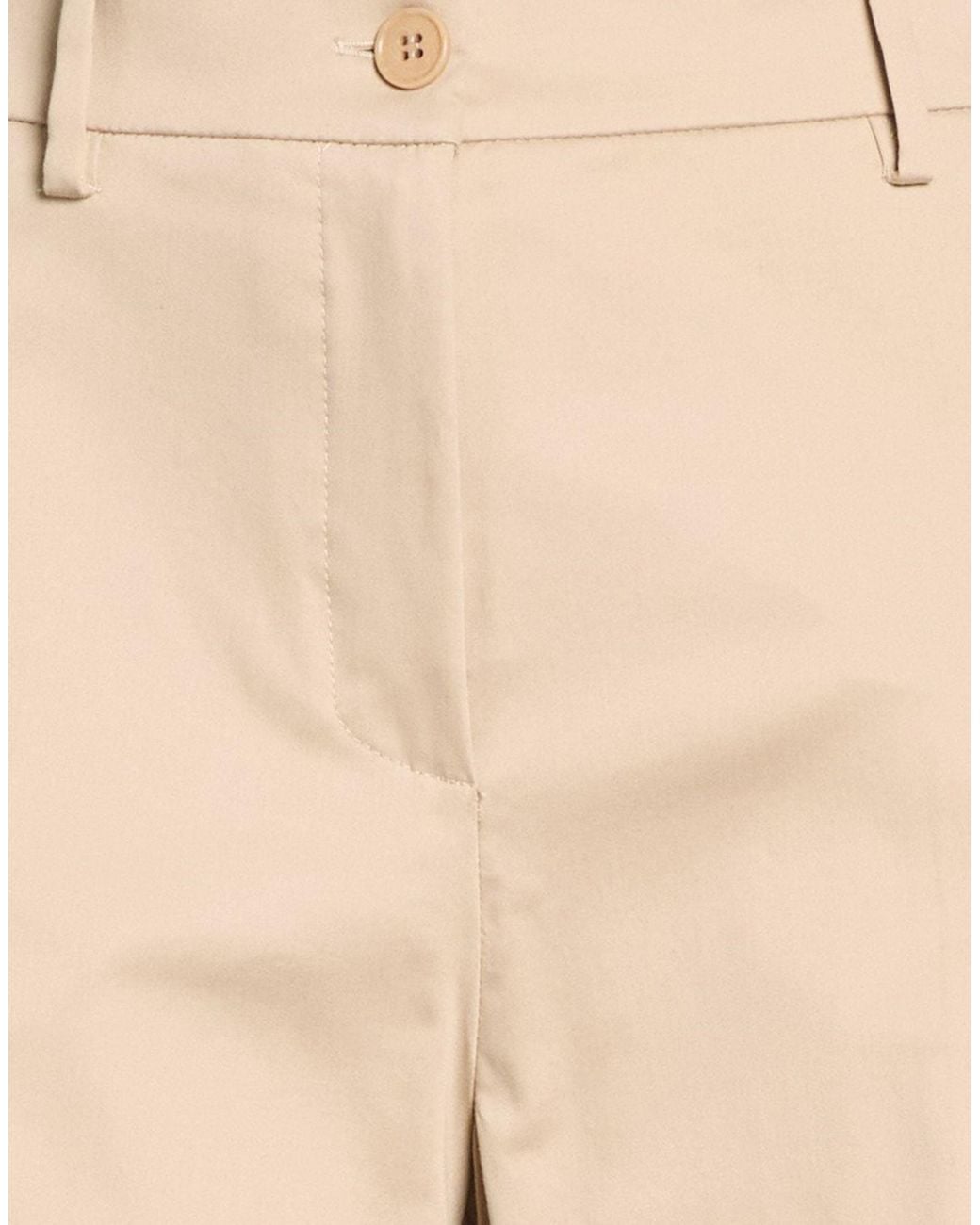 Weekend by Maxmara Natural Sand Pants Cotton, Elastane