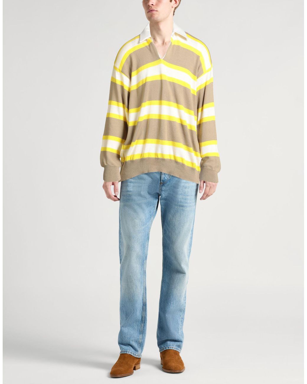 Pullover Roberto Collina pour homme en coloris Yellow