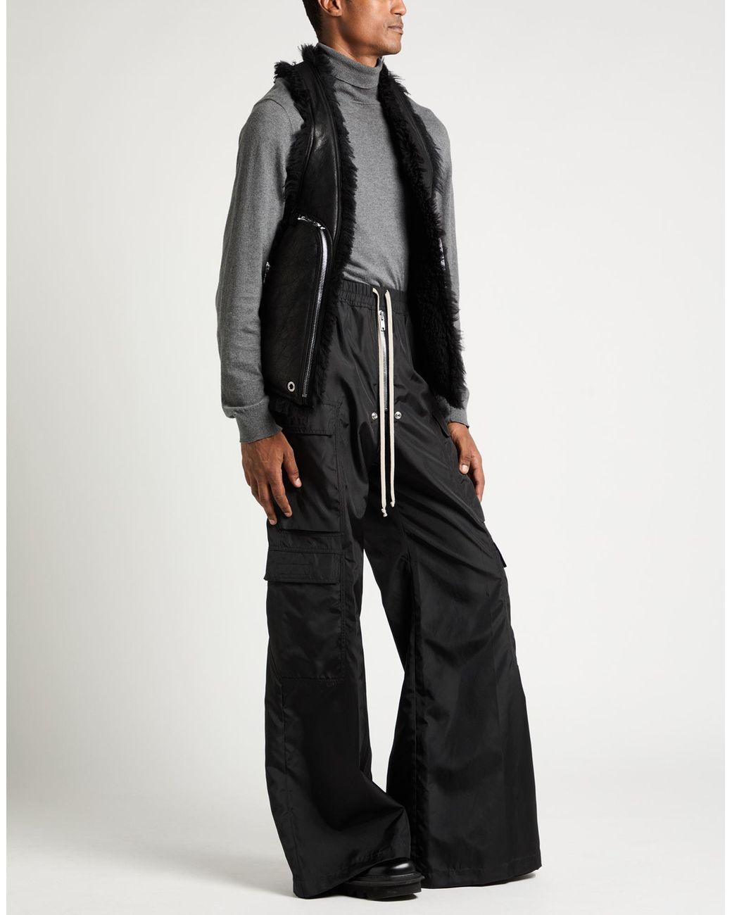 Borreguito Y Pelo Ecológico Rick Owens de hombre de color Black